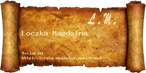 Loczka Magdolna névjegykártya