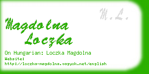 magdolna loczka business card